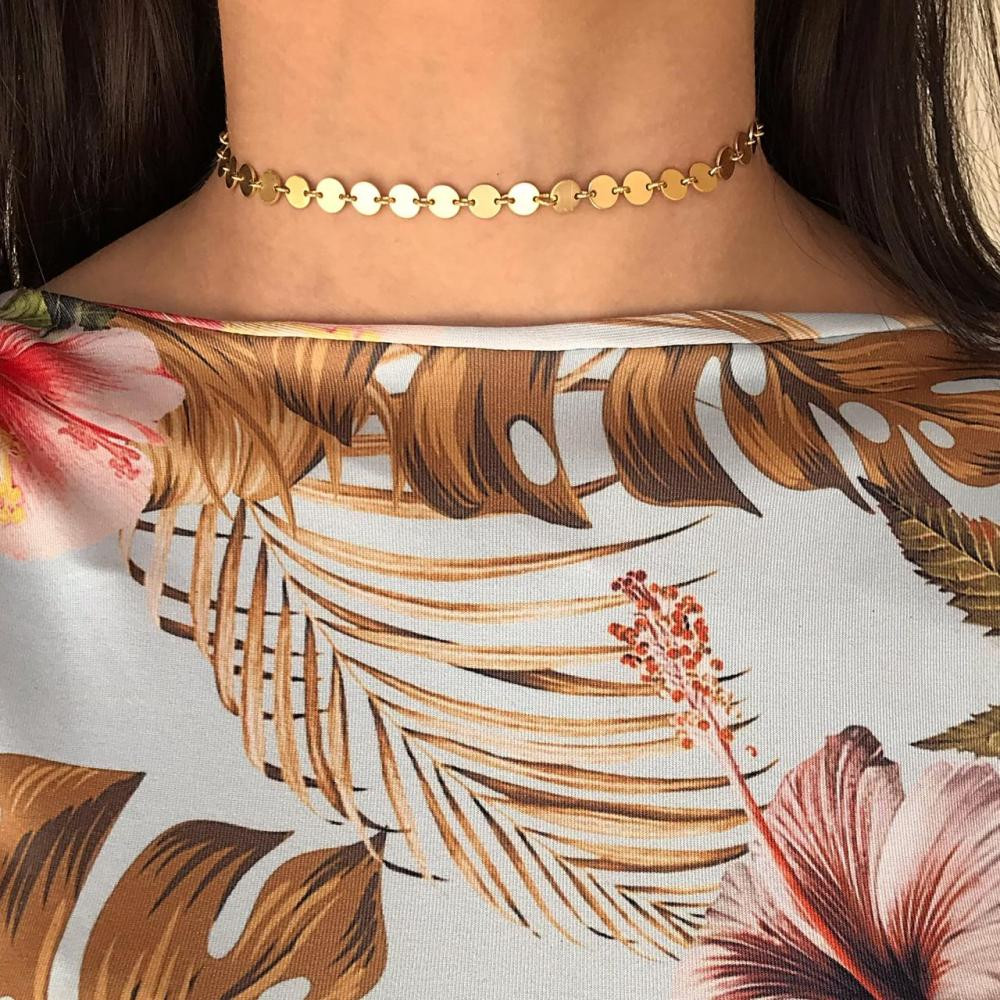 Coleira chocker medalhas