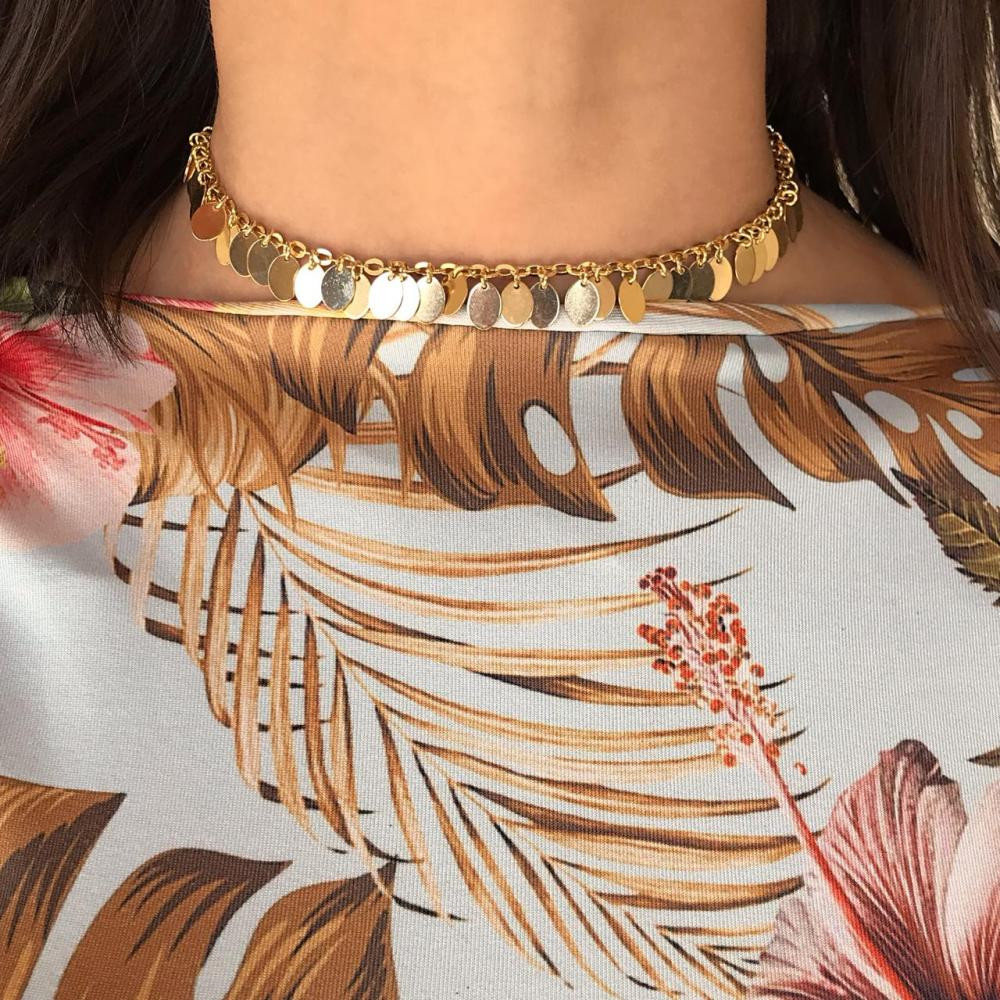 Choker medalhinhas