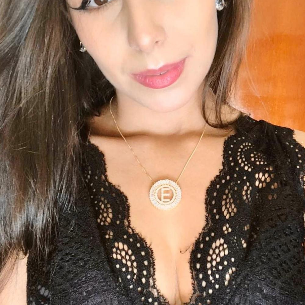 Colar Mandala de Letra Personalizado 