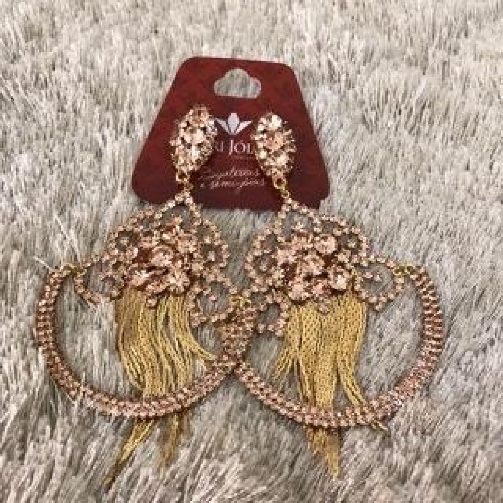 Maxi brinco com strass 