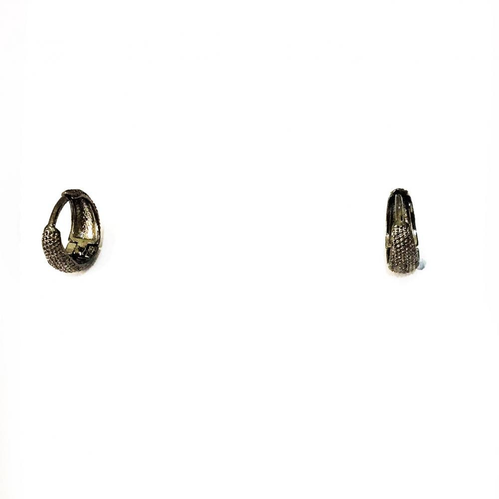 Brinco pequeno de argola Ródio negro