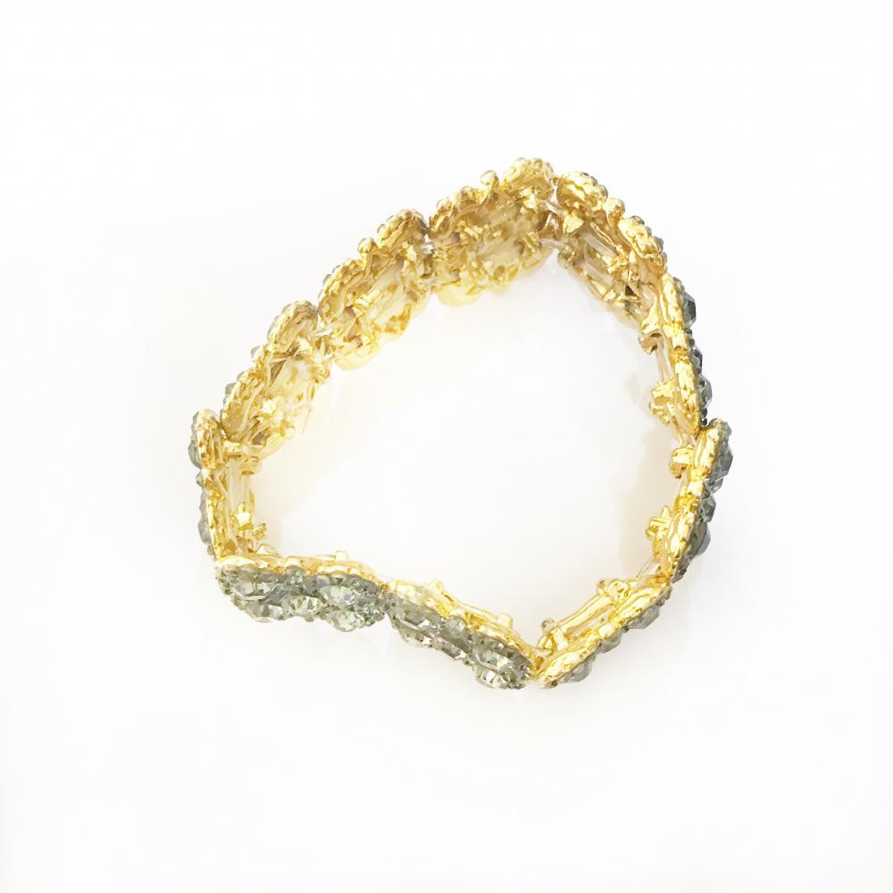 Pulseira de strass Black Diamond Ouro