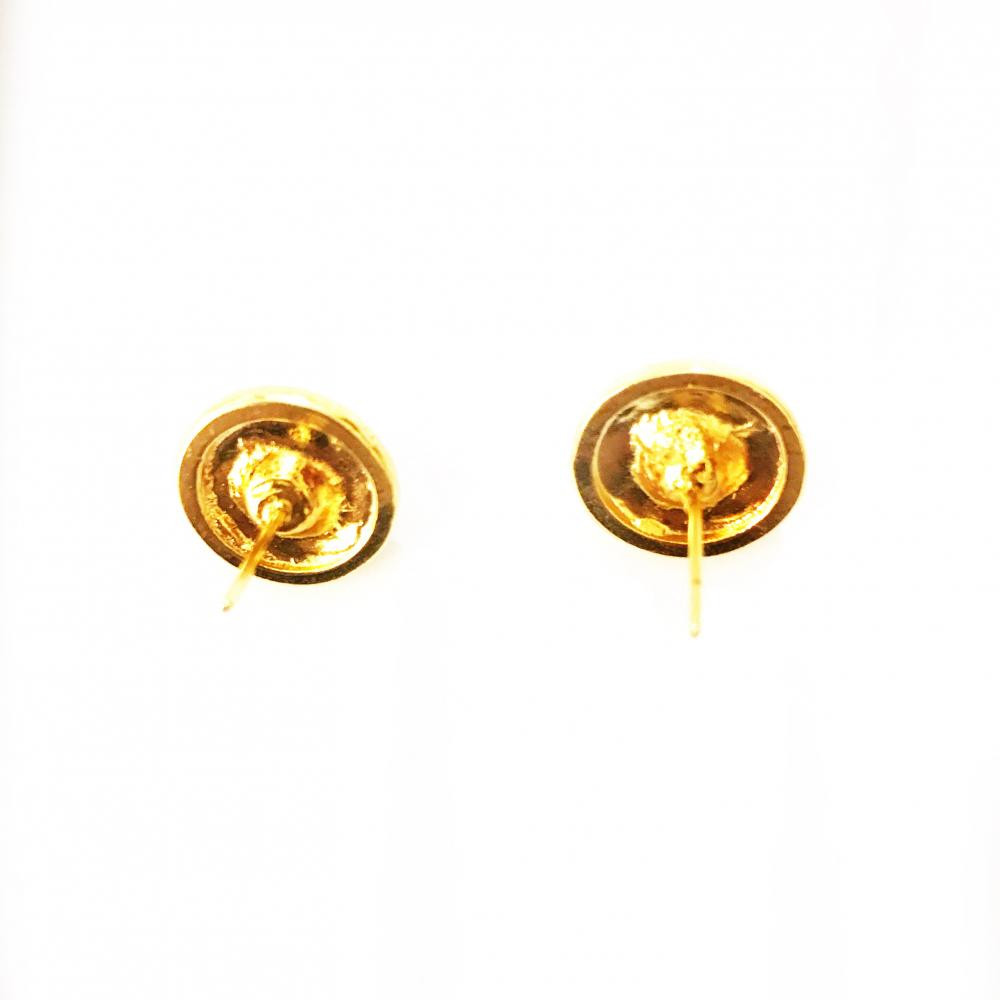 Brinco Ponteira Redonda com Strass