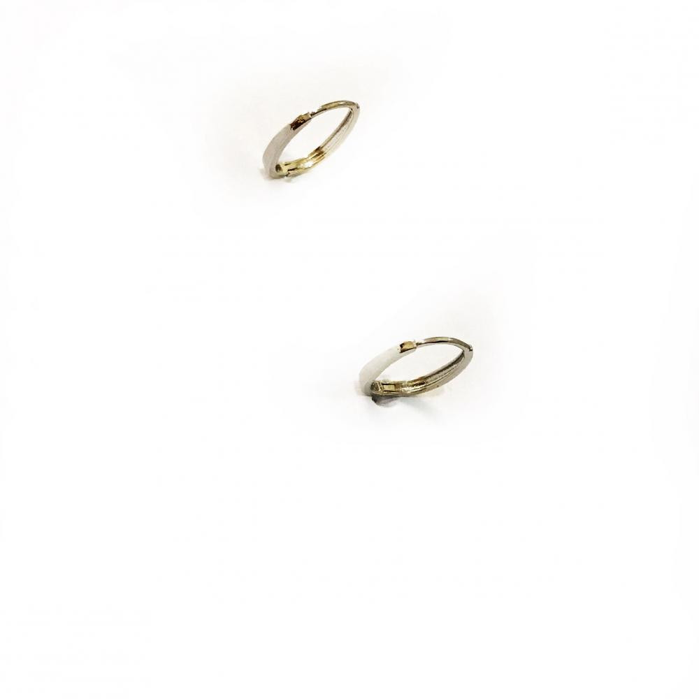 Brinco médio de argola Prata no ródio branco