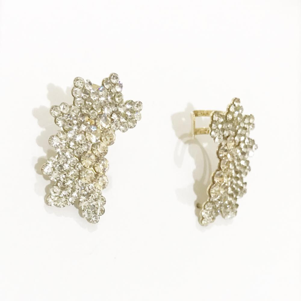Brinco earcuff com strass Folheado a ouro 18kg