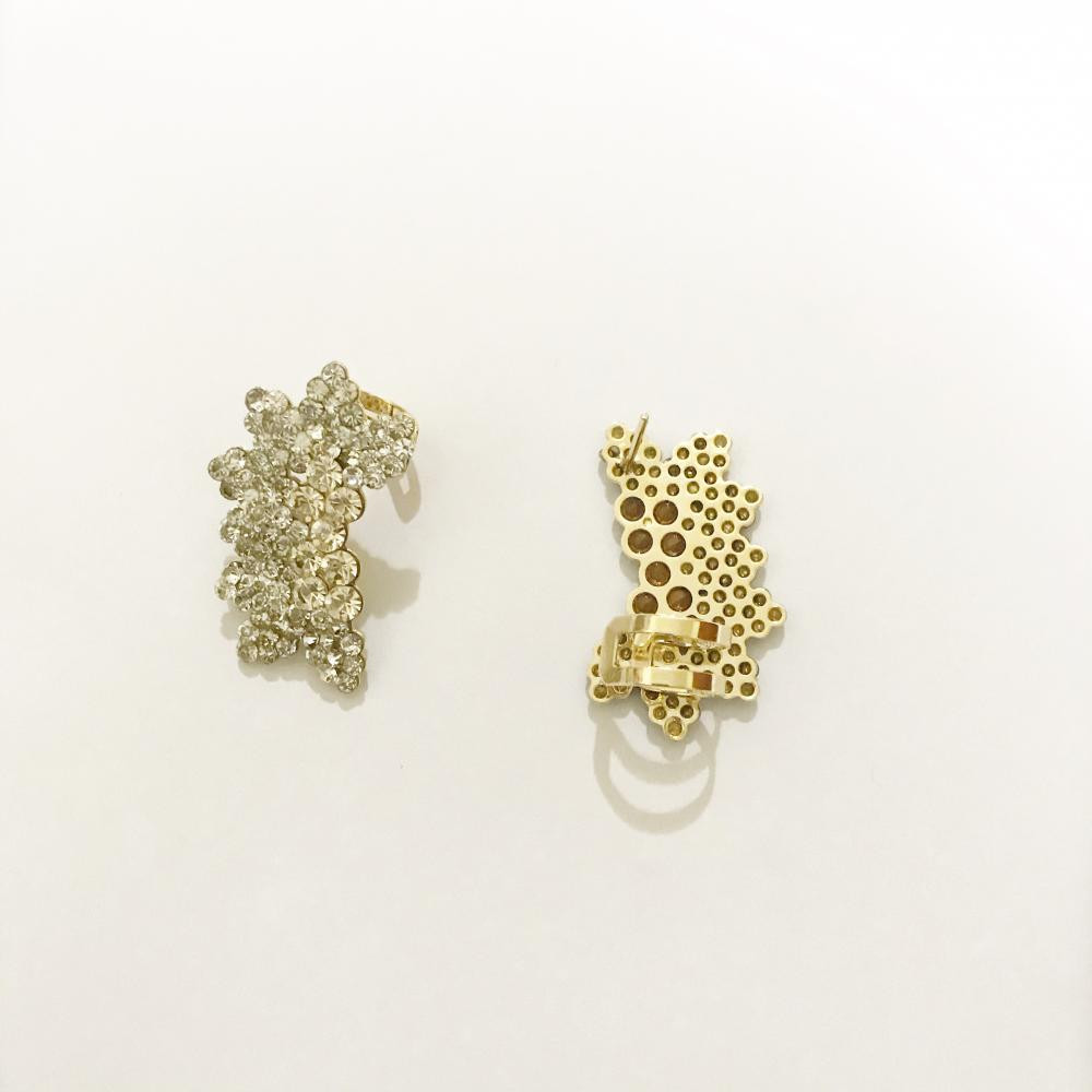 Brinco earcuff com strass Folheado a ouro 18kg