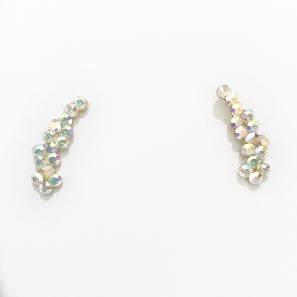 Brinco earcuff com strass Folheado a ouro 18kg