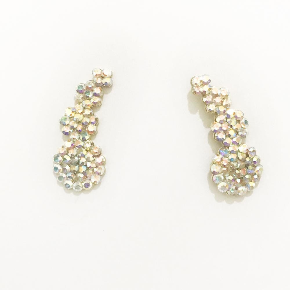 Brinco earcuff com strass Folheado a ouro 18kg