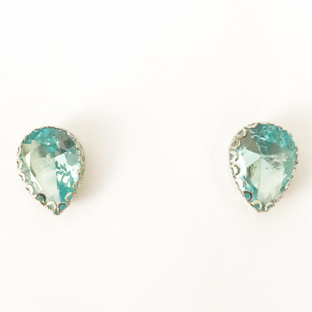 Brinco de Gota Prata com zircônia