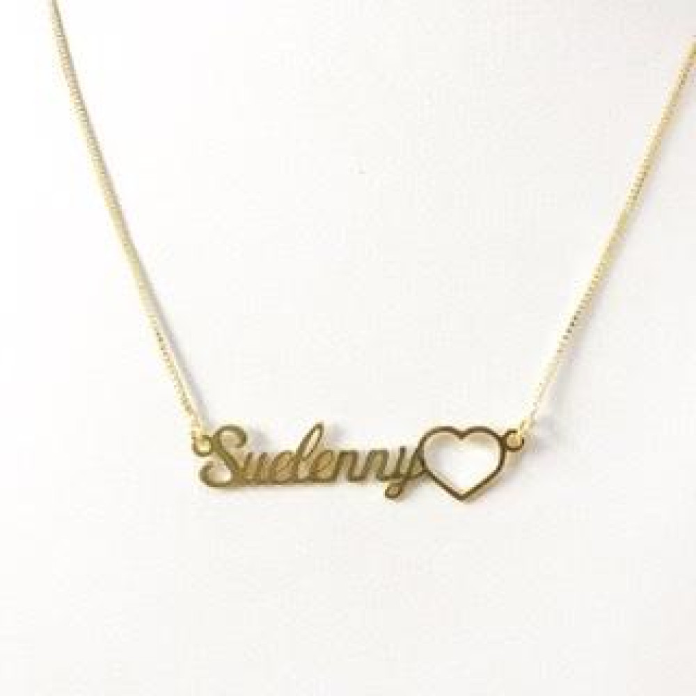 Colar Personalizado com nome Folheado em ouro 18k
