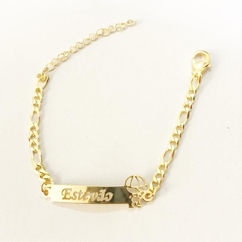 Pulseira Infantil Personalizada (Escolha o seu banho)
