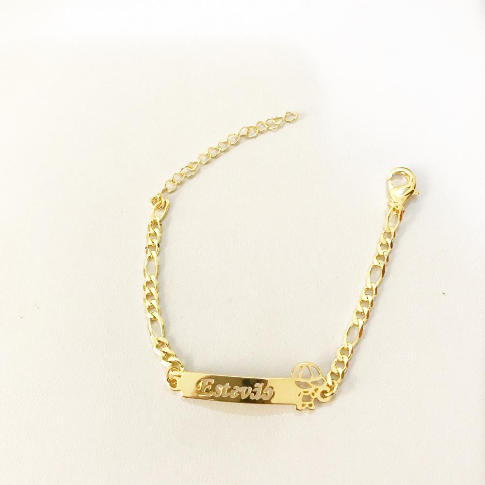 Pulseira Infantil Personalizada (Escolha o seu banho)