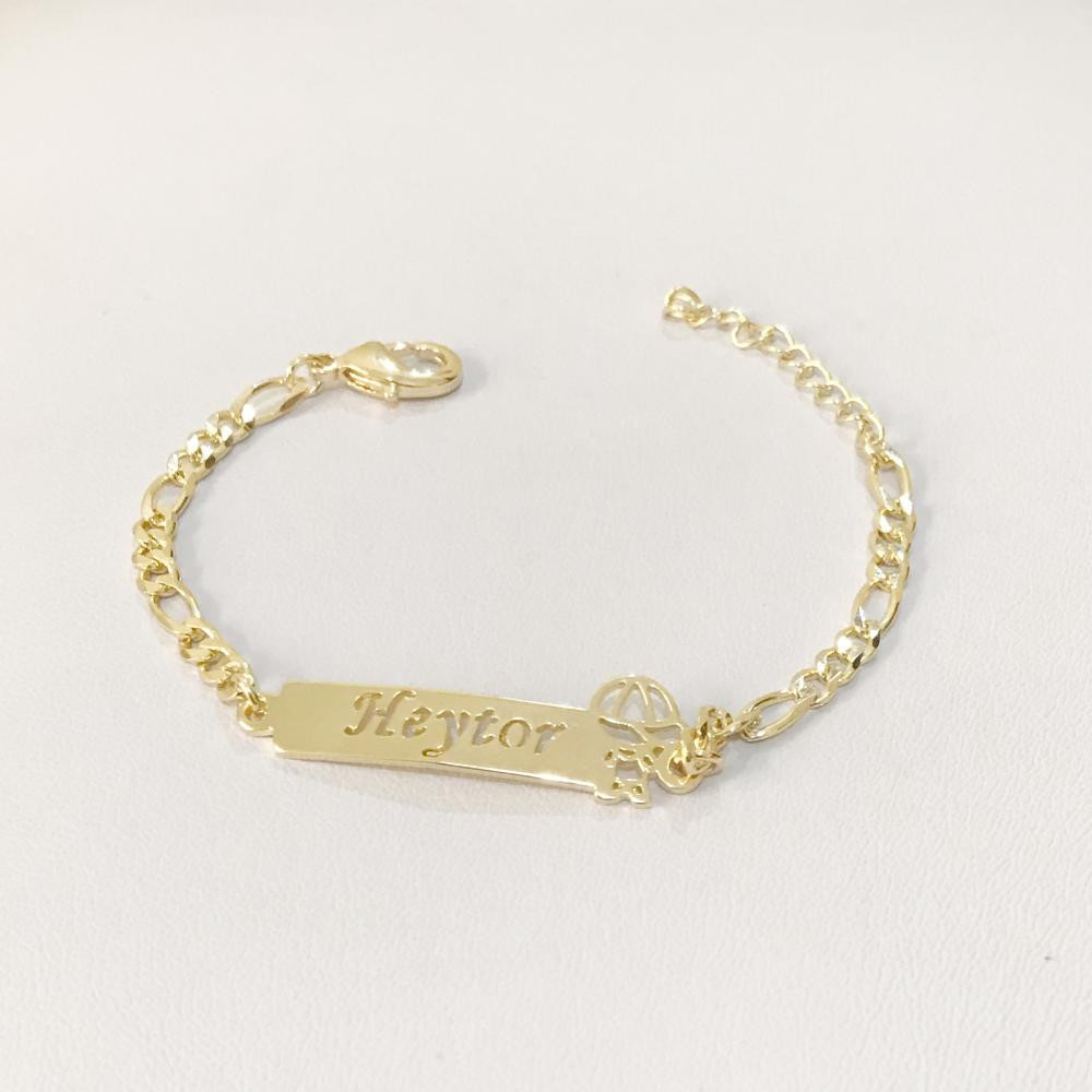 Pulseira Infantil Personalizada (Escolha o seu banho)