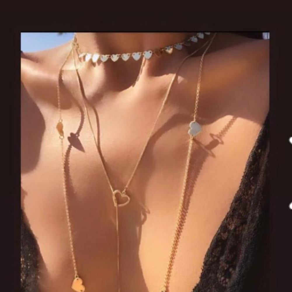 Mix de colar Priscilla banhado ouro 18k