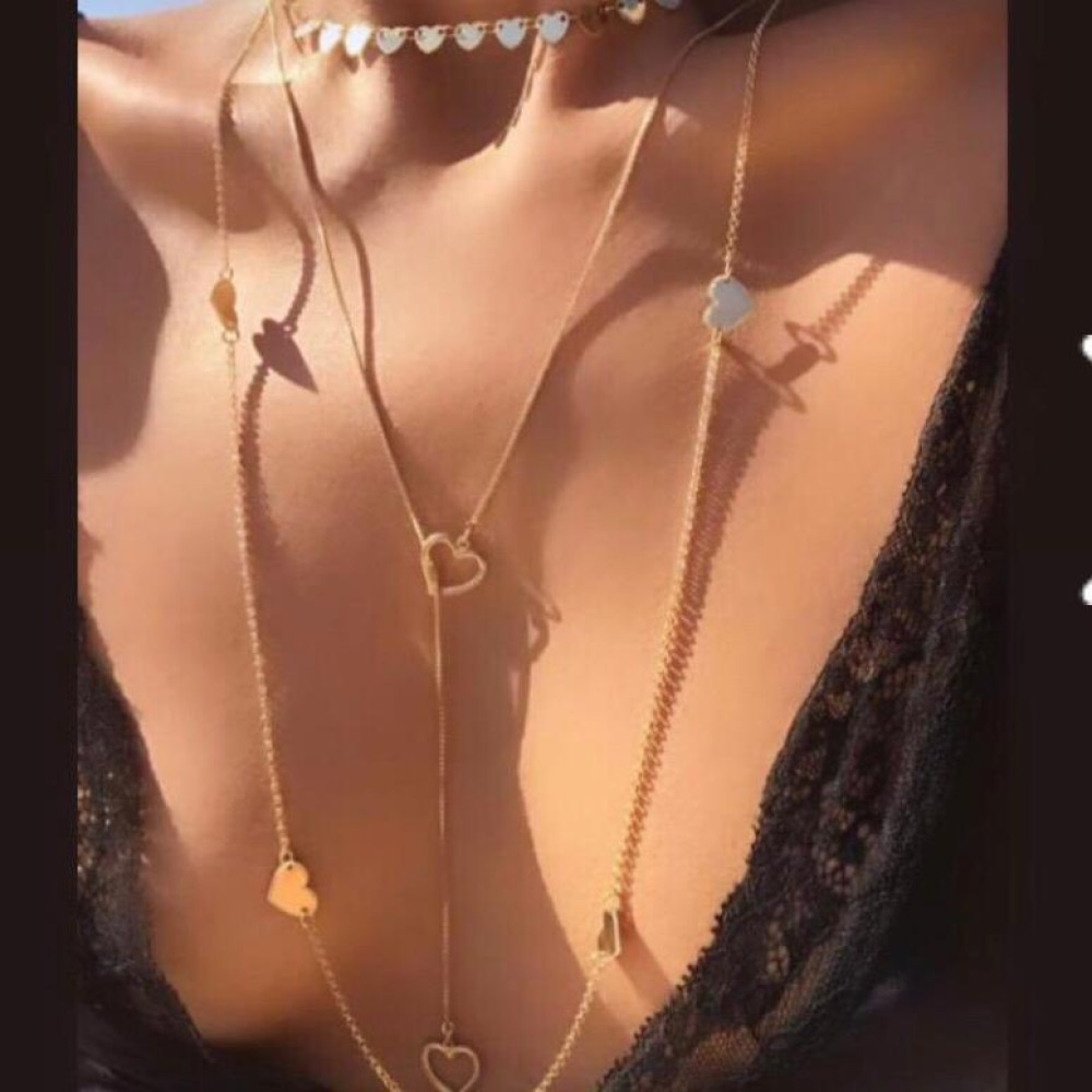 Mix de colar Priscilla banhado ouro 18k