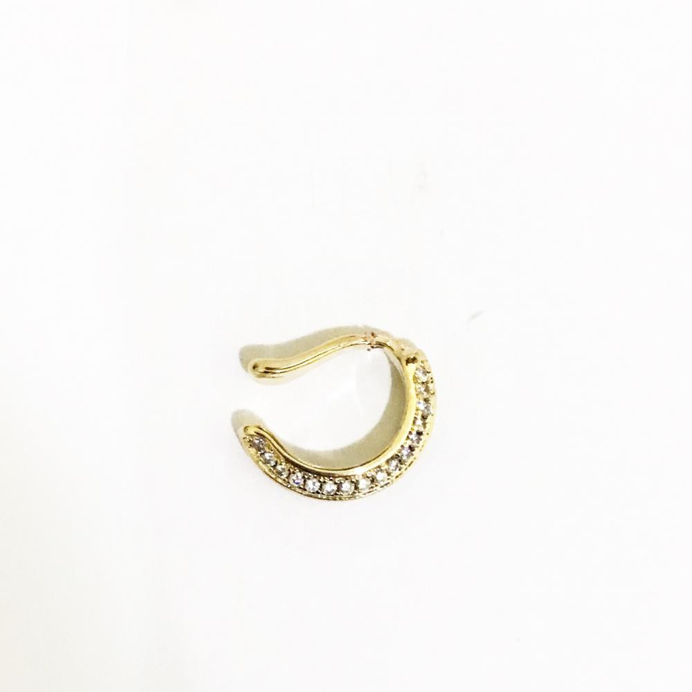 Brinco Piercing Fake folheado a ouro 18k