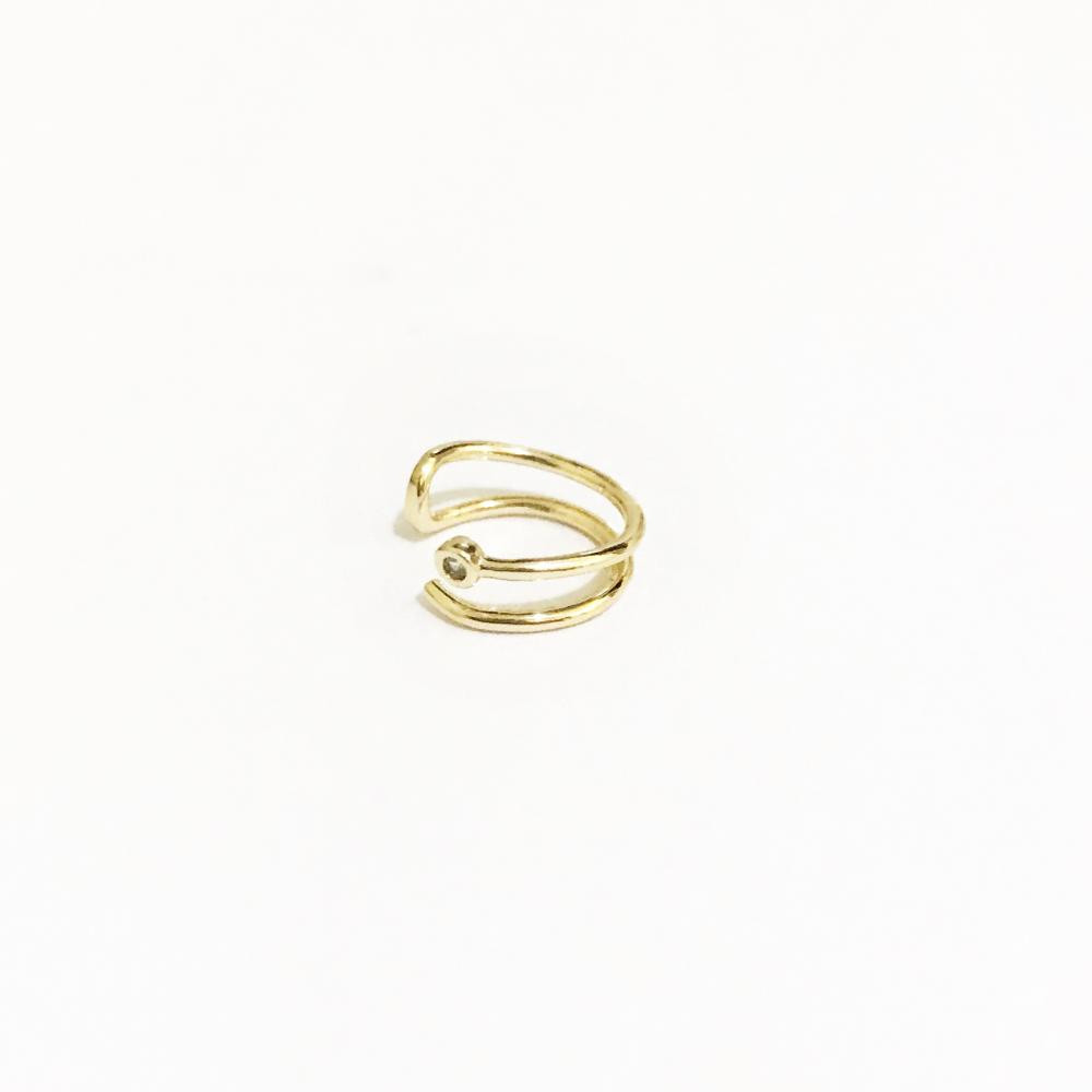 Brinco Piercing  Fake de pressão folheado a ouro 18k