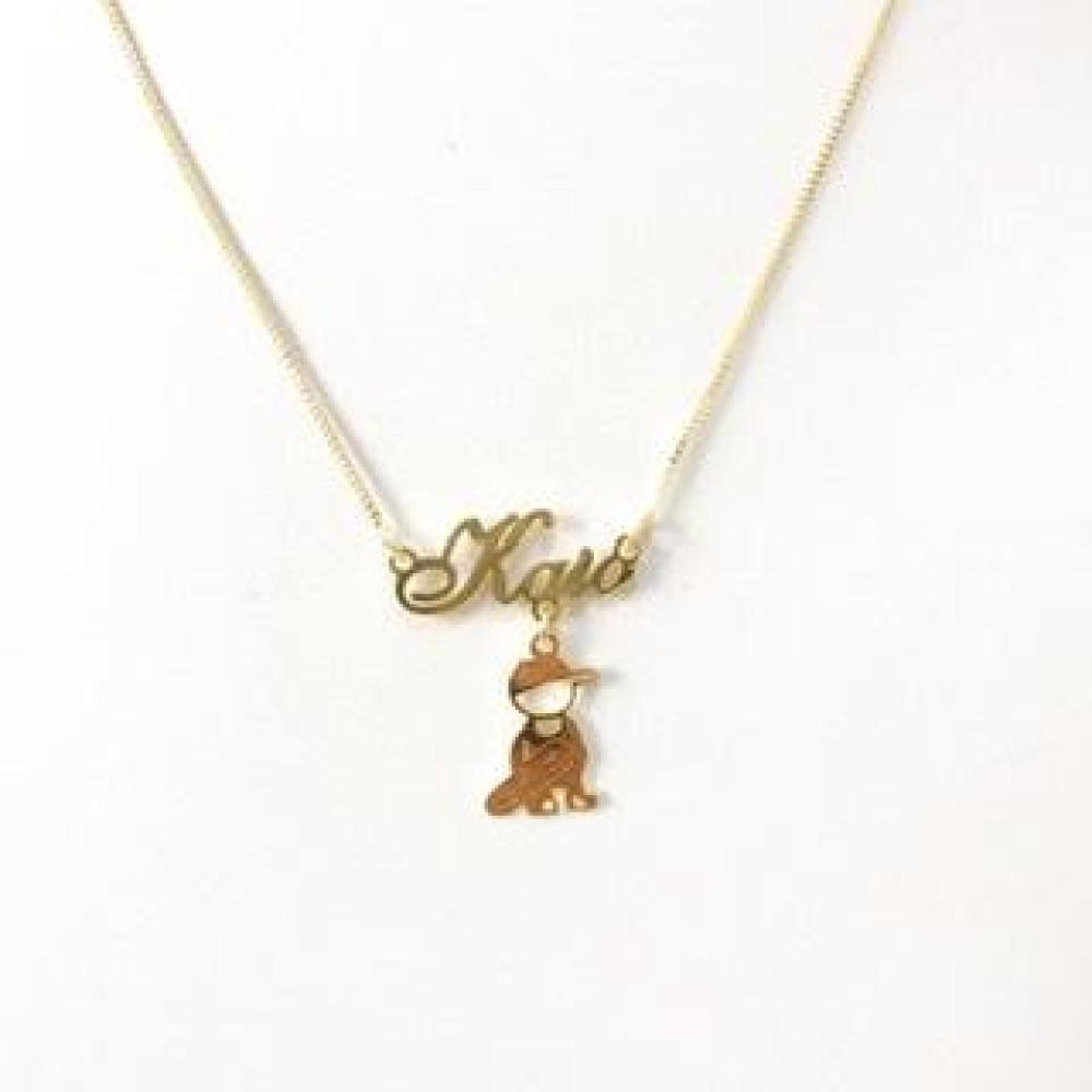 Colar Personalizado com nome e pingente (Escolha o seu banho)