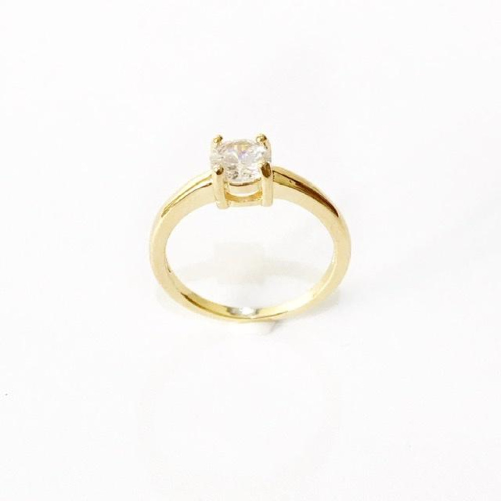 Anel cravejado com zircônia Folheado a ouro18k