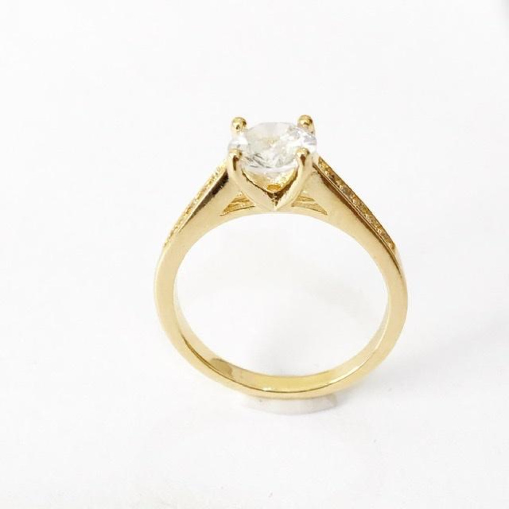 Anel cravejado com zircônia Folheado a ouro18k