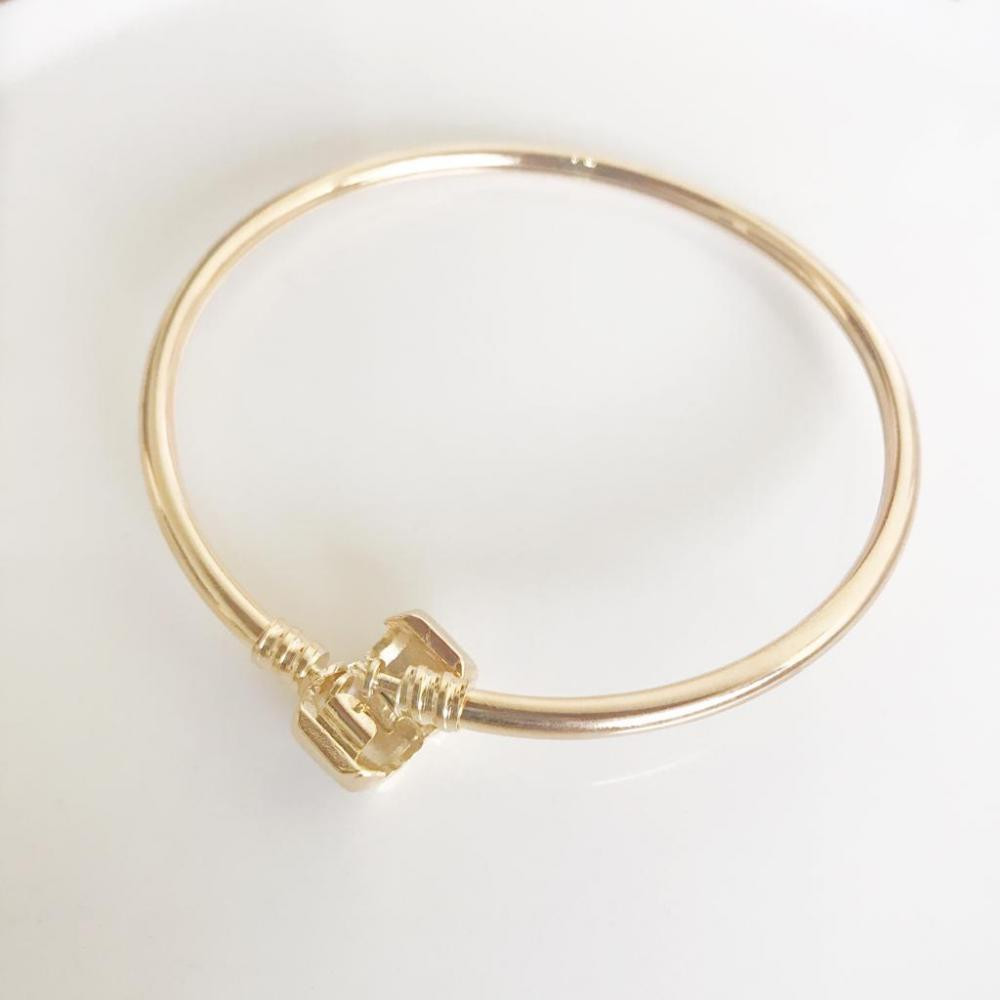 Pulseira pandora aro folheado a ouro 18k