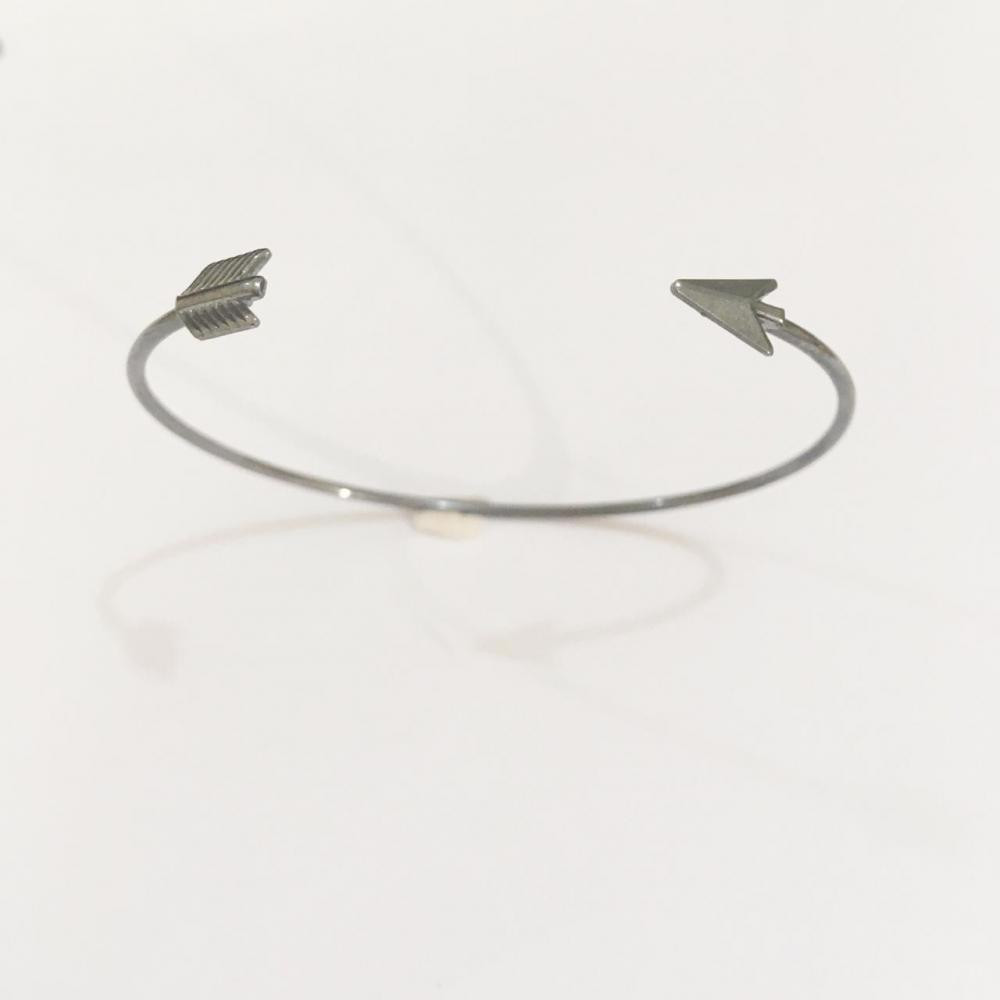 Pulseira minimalista  bracelete Ródio Negro