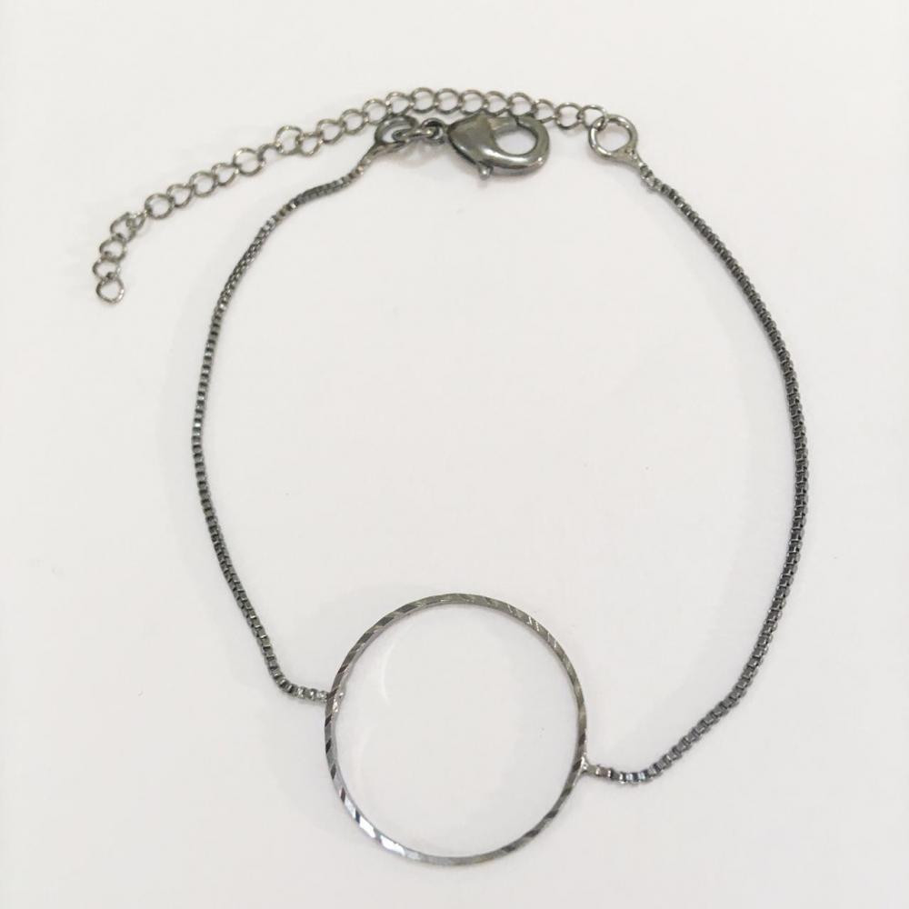Pulseira Minimalista Ródio negro