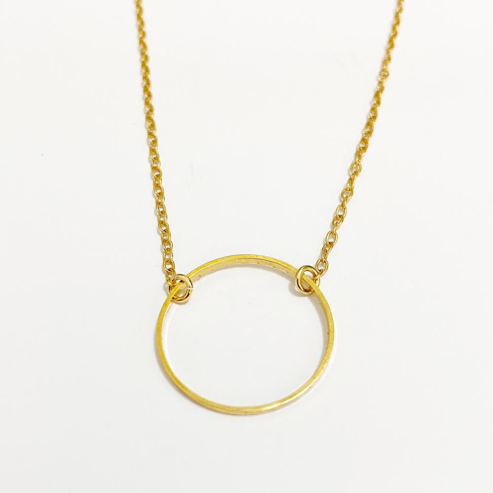 Colar choker geométrica minimalista folheada a ouro 18k
