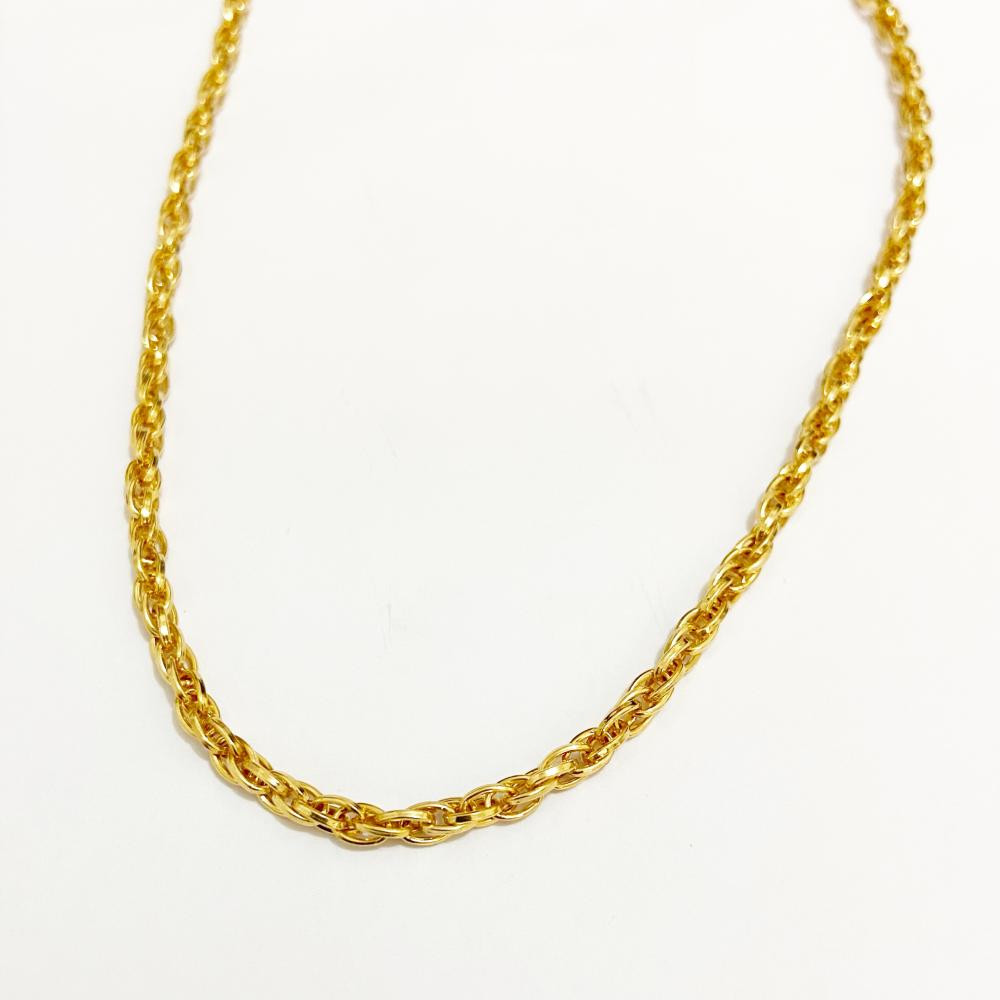 Corrente choker folheada a 18k