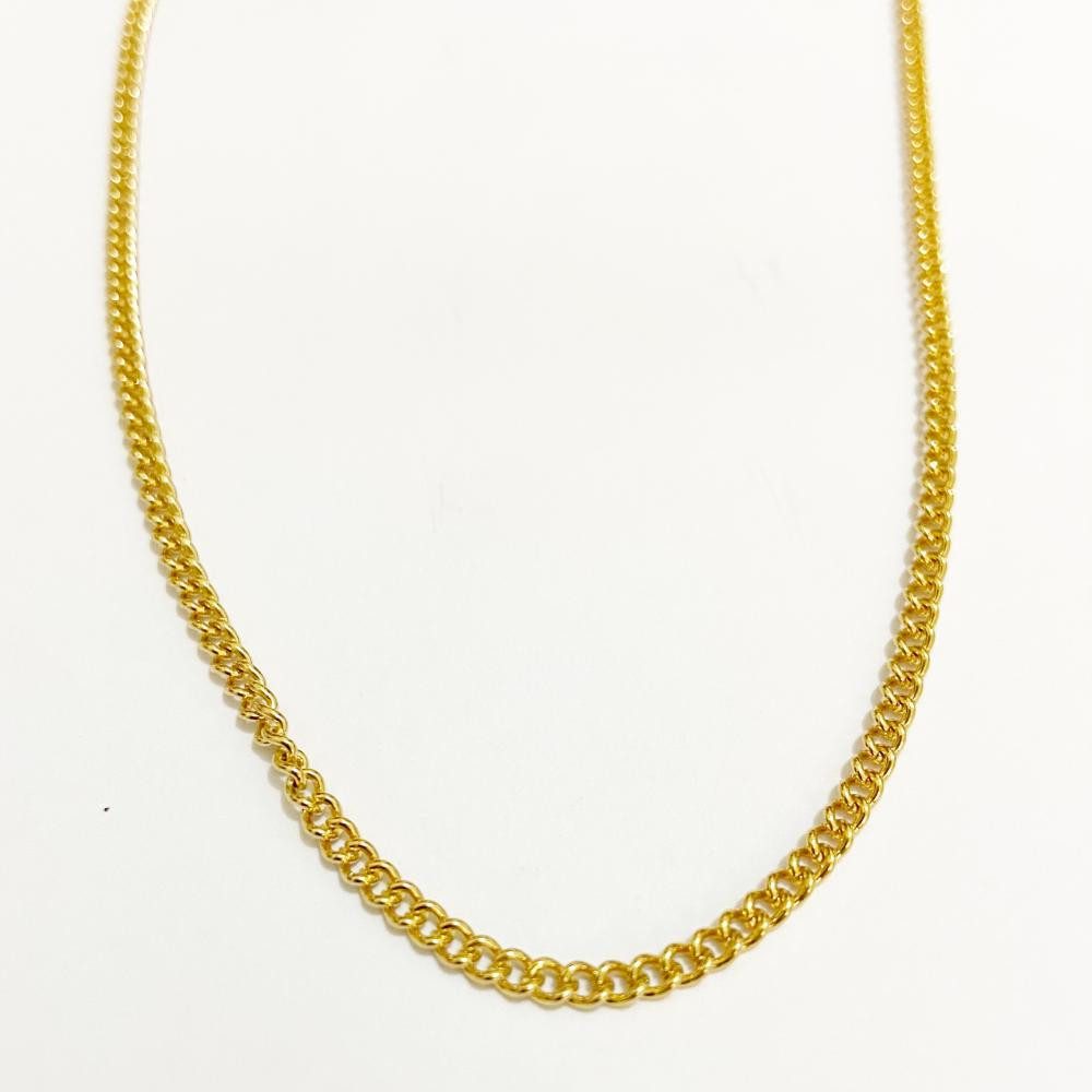  Choker corrente  fina folheada a ouro 18k 