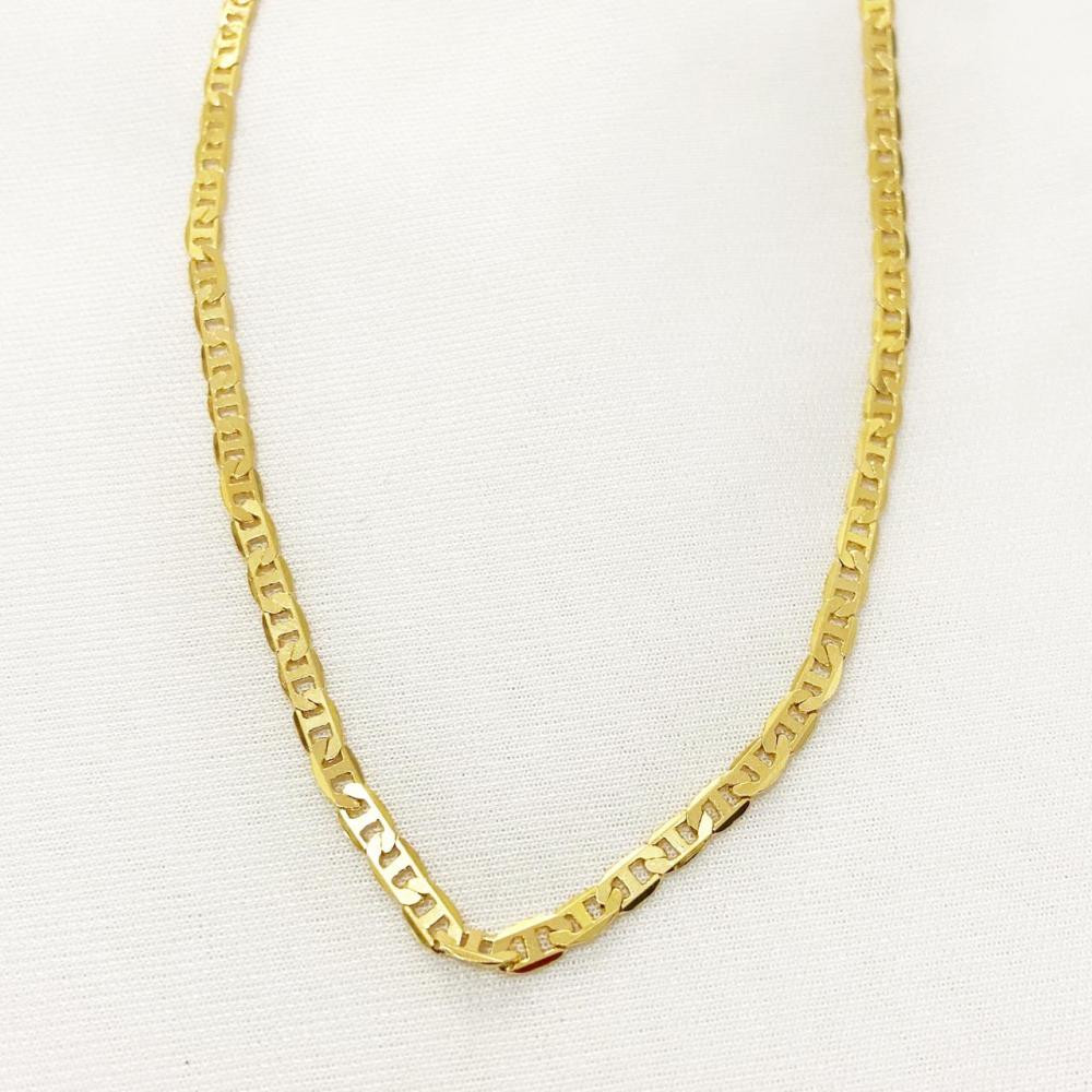 Colar com corrente italiana chapada folheado a ouro 18k