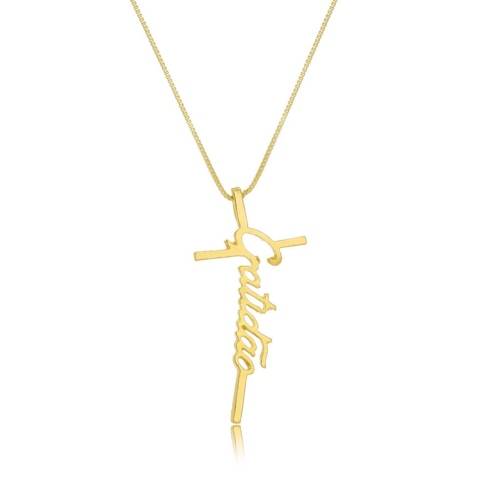 Colar gratidão banhado a ouro 18k