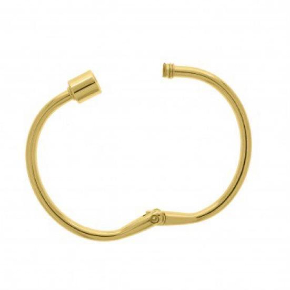Pulseira bracelete com fecho de rosca banhado a ouro 18k