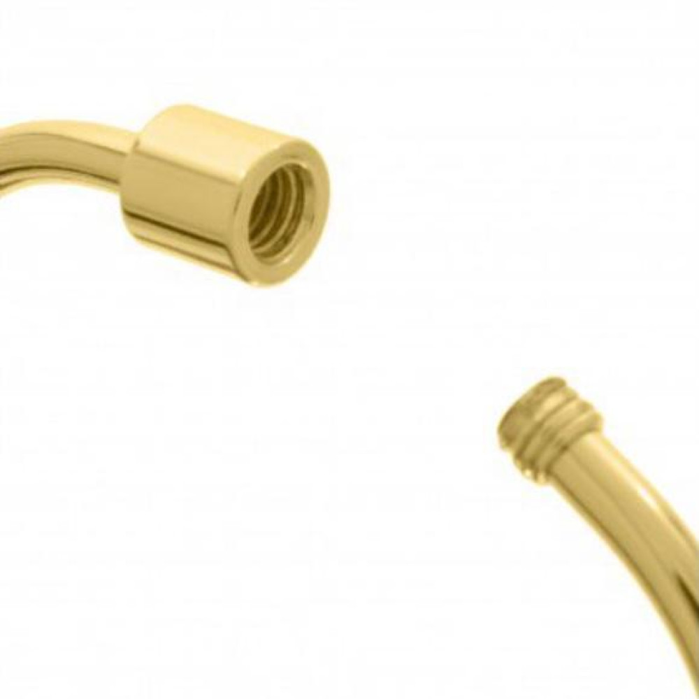 Pulseira bracelete com fecho de rosca banhado a ouro 18k