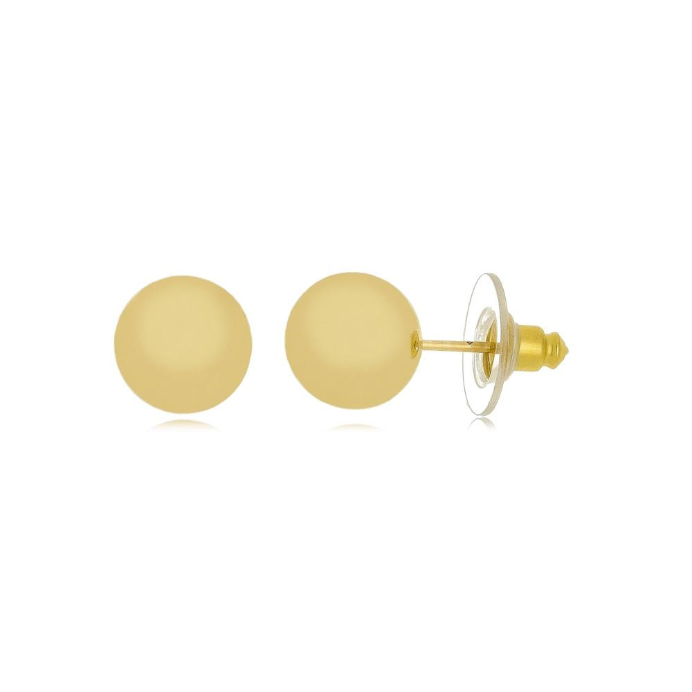 Brinco de bola médio Folheado a ouro 18k