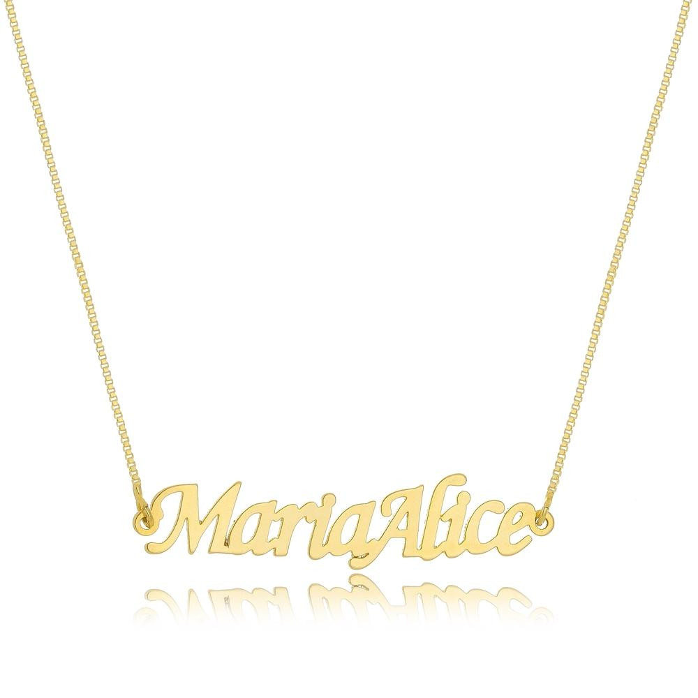 Colar Personalizado com Nome Composto (Escolha o seu banho)