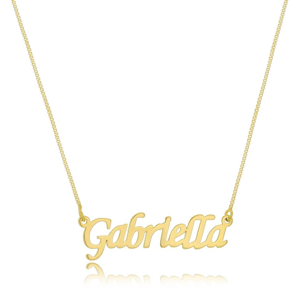 Colar Personalizado com nome banhado a ouro 18k