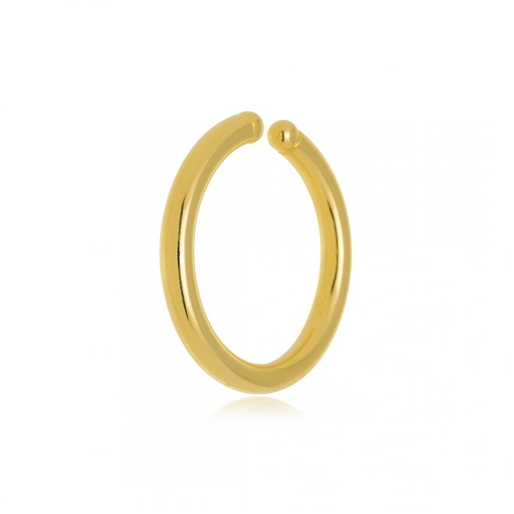  Piercing fake argola média banhado a ouro 18k 