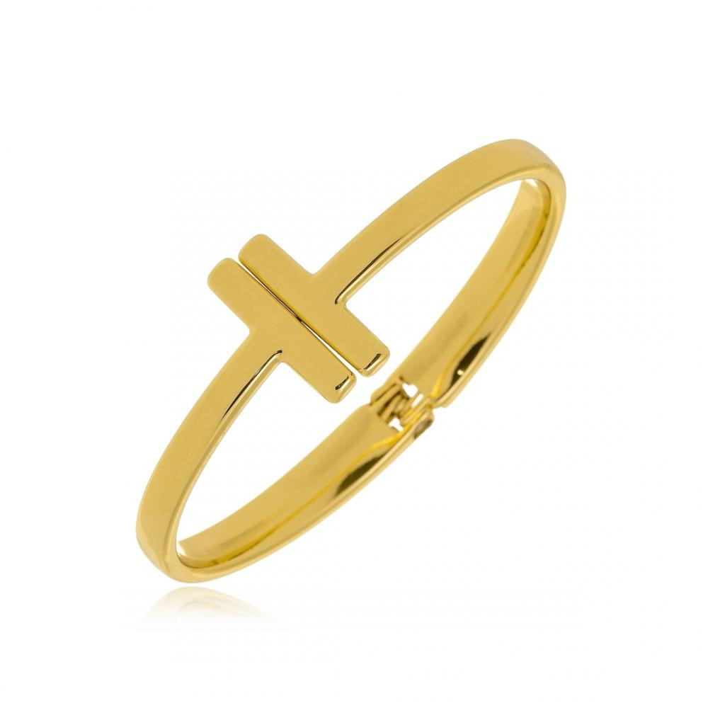 Pulseira bracelete inspiração Tifany banhada a ouro 18k 