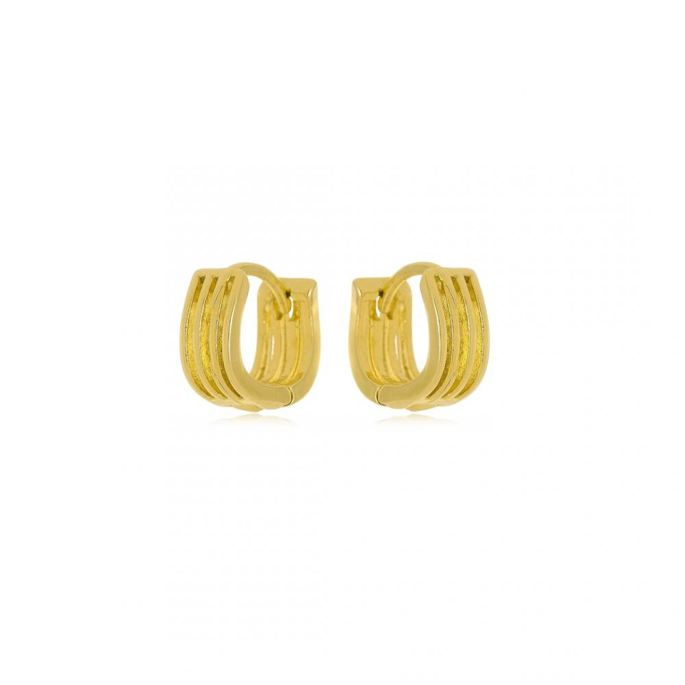 Argola infantil folheada a ouro 18k