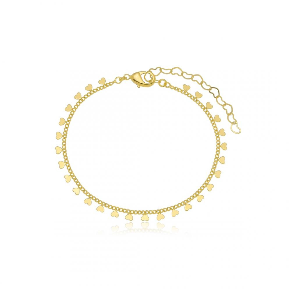 Pulseira de coração banhada a ouro 18k 