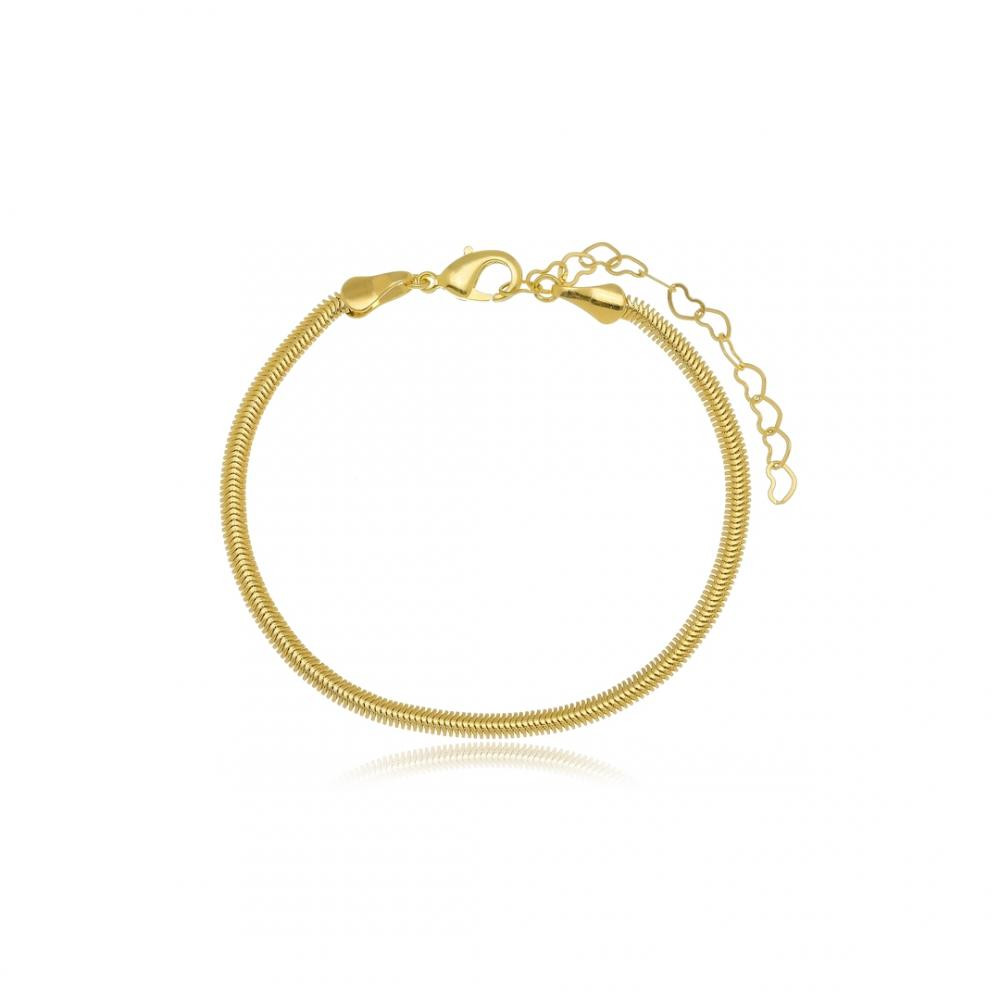 Pulseira tassia fina banhada a ouro 18k