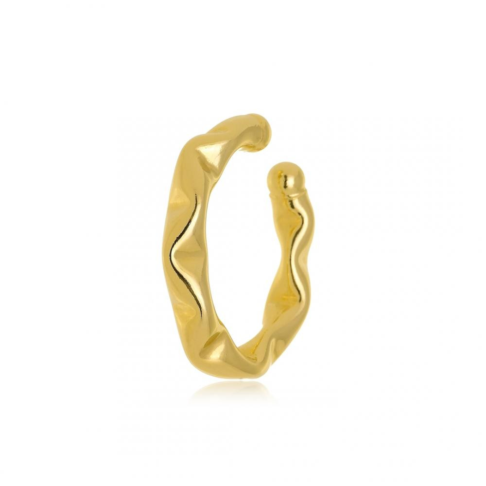 Piercing fake juliete de pressão médio folheado a ouro 18k