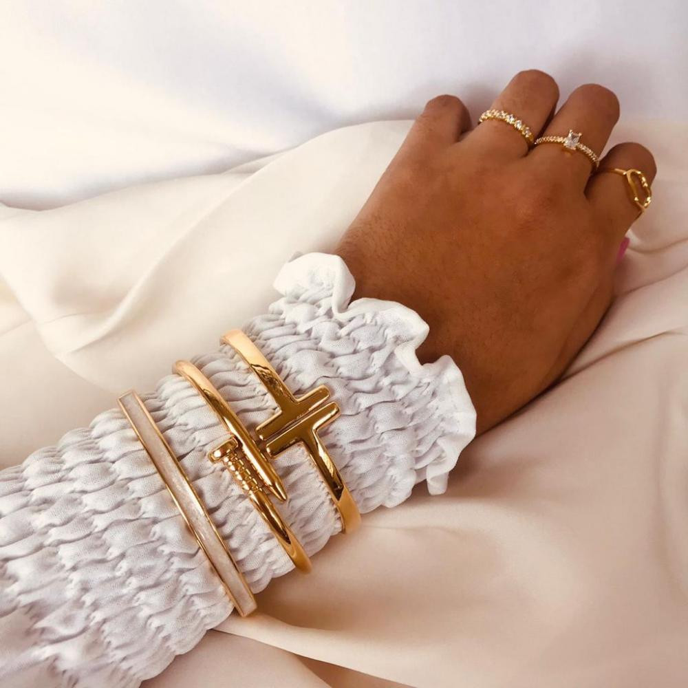 Pulseira bracelete inspiração Tifany banhada a ouro 18k 
