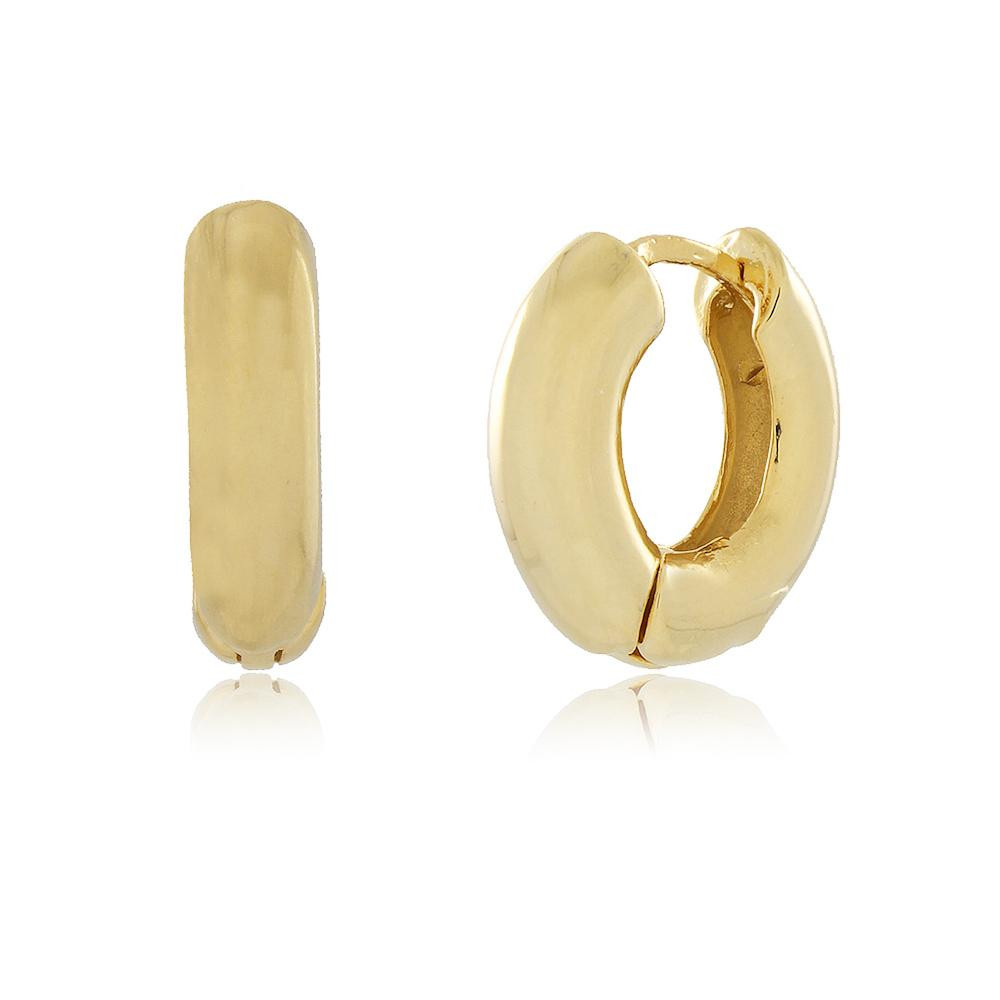 Brinco de argola folheado a ouro 18k
