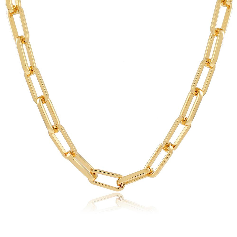 Colar com corrente grossa boss banhada a ouro 18k