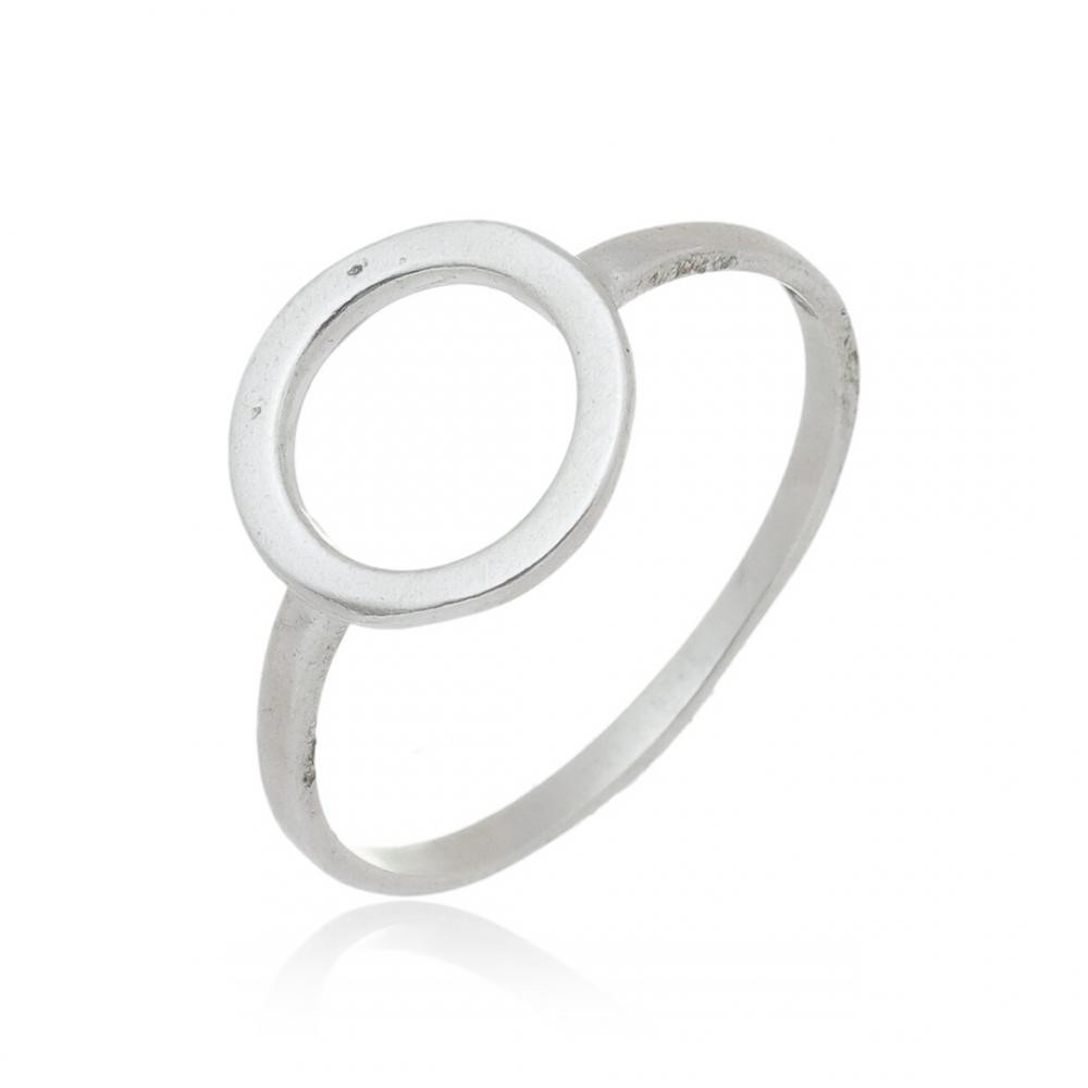 Anel minimalista redondo de prata 925