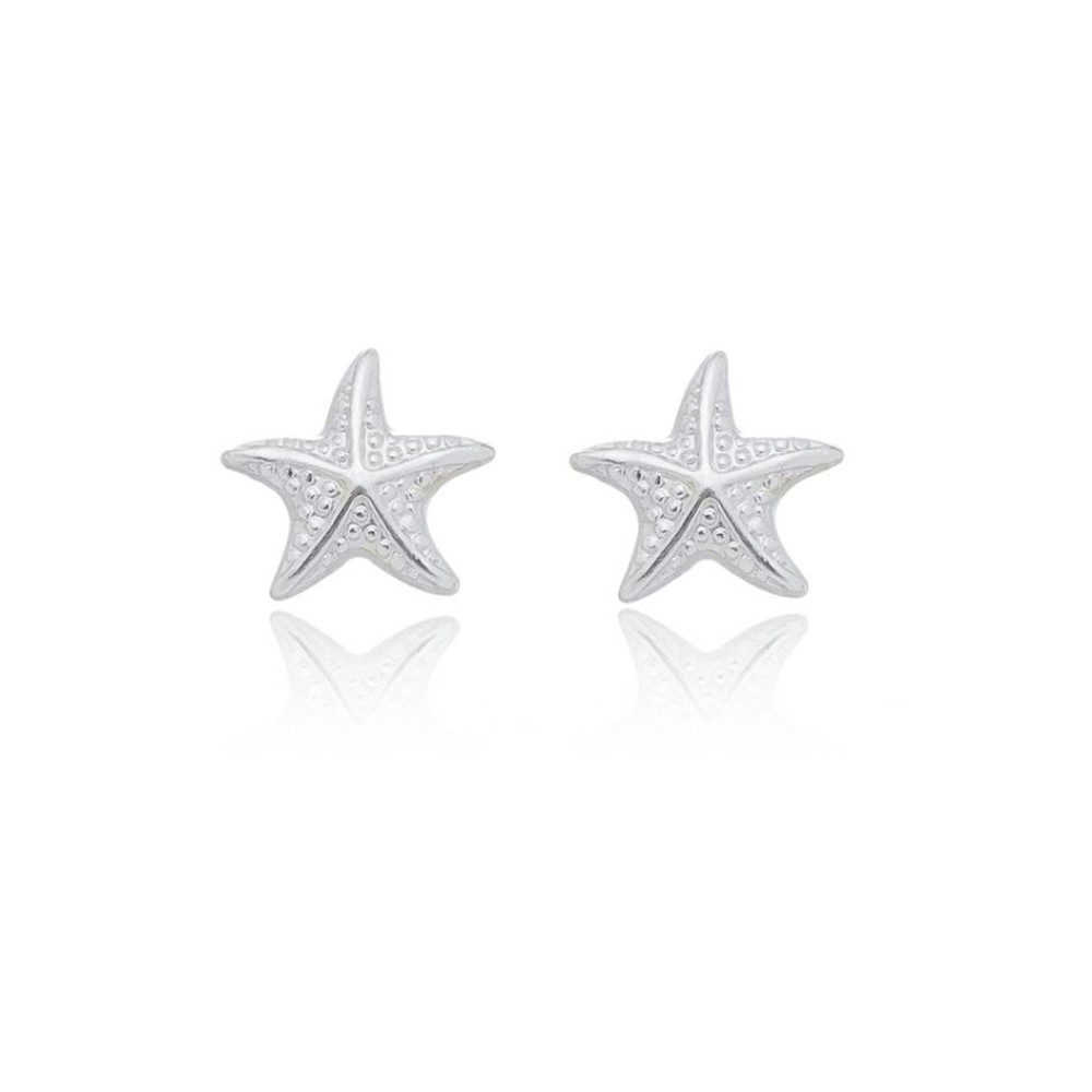 Brinco estrela-do-mar de prata 925 