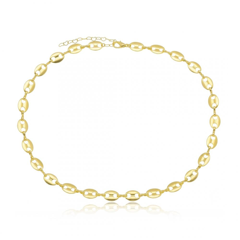 Choker de lacre banhada a ouro 18k