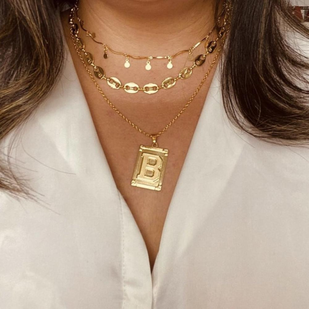 Choker de lacre banhada a ouro 18k
